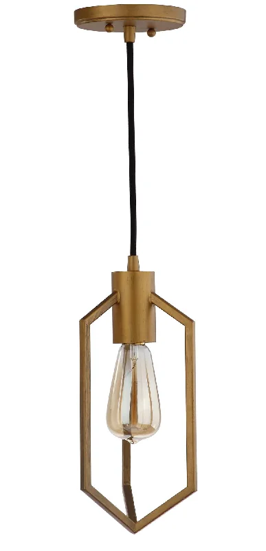 Safavieh Almeria 6 Inch Dia Adjustable Pendant 6" x 6" x 14 - 86" Gold