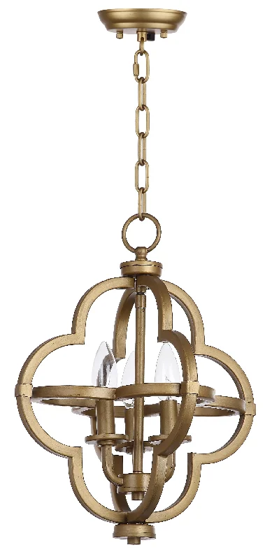 Safavieh Bessie 12.25 Inch Dia Adjustable Dark Grey Pendant 12.25" x 12.25" x 16 - 88" Gold