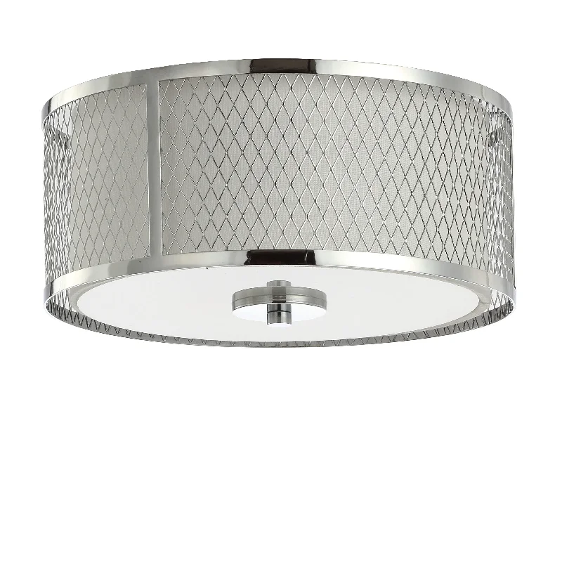 Safavieh Cace Flush Mount 12" x 12" x 6" Chrome