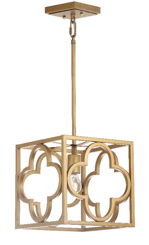 Safavieh Carmona Trellis Pendant 10" x 10" x 14 - 50" Gold