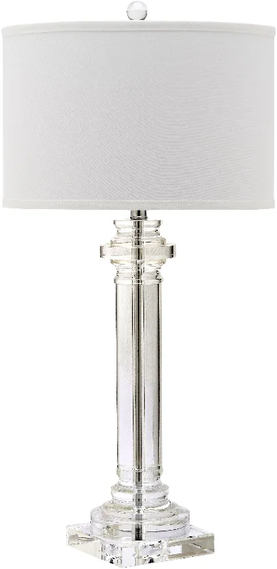 Safavieh Derry 30 Inch H Crystal Column Lamp 15" x 15" x 30" Clear