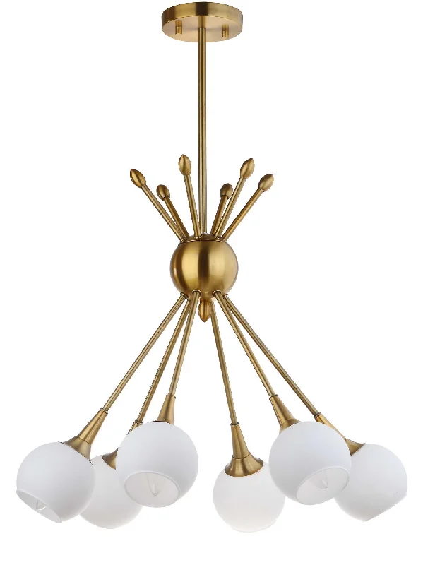 Safavieh Estill 6 Light 22 Inch Dia Adjustable Pendant 22" x 22" x 18 - 54" Brass