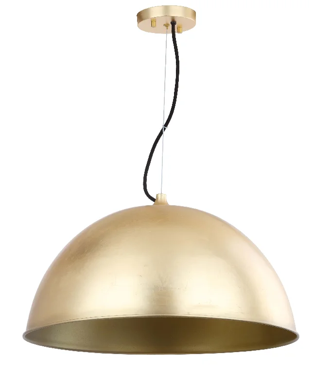 Safavieh Greek Dome 21 Inch Dia Adjustable Pendant 21" x 21" x 11.5 - 83.5" Gold