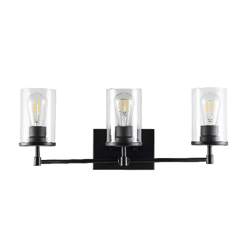 Safavieh Kingston 3 Light Wall Sconce 23.25" x 6" x 9" Black