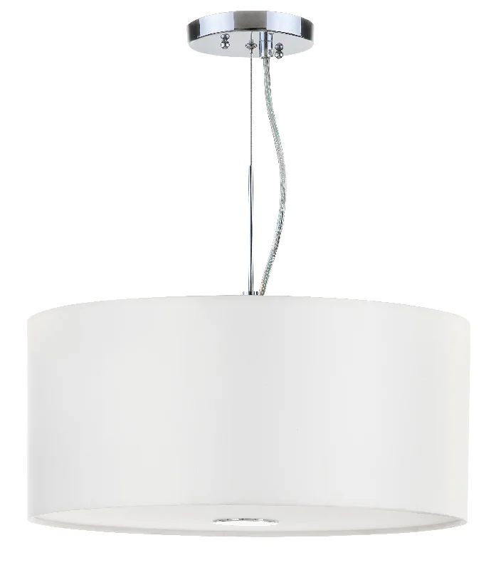 Safavieh Larson 3 Light Chrome 16 Inch Dia Adjustable Pendant 15.75" x 15.75" x 14.25 - 80.25" Chrome