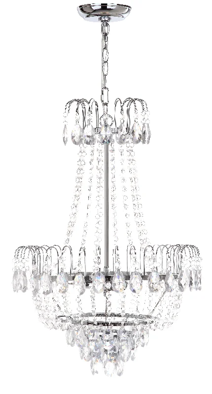 Safavieh Lulu 3 Light Chrome 18 Inch Dia Pendant 18" x 18" x 29.5 - 101.5" Chrome