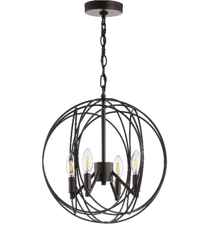 Safavieh Margot Pendant 15.75" x 15.75" x 21 - 93" Grey