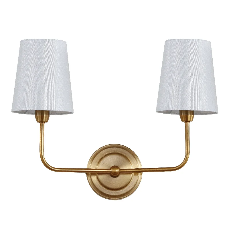 Safavieh Porta Two Light Wall Sconce 17.5" x 7" x 13.5" Brass