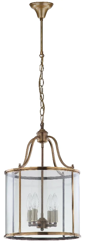 Safavieh Spring Place 4 Light Brass 13.4 Inch Dia Pendant 13.375" x 13.375" x 22.5 - - - 94.5" Brass