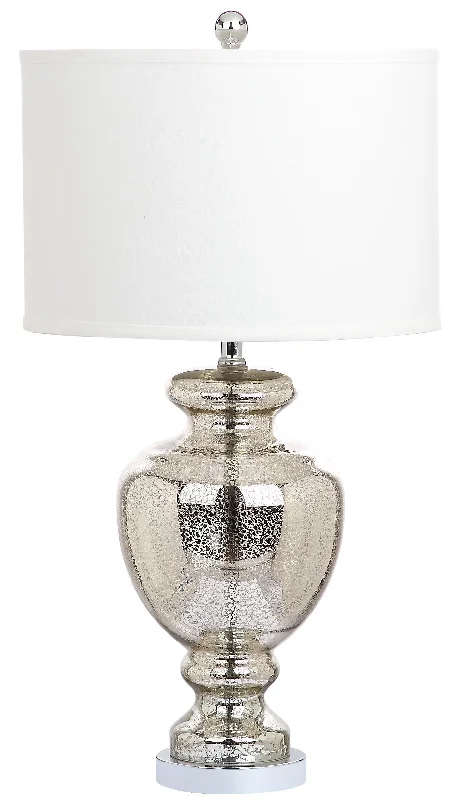 Safavieh Sutton Mercury 28 Inch H Glass Table Lamp 15" x 15" x 28" Silver