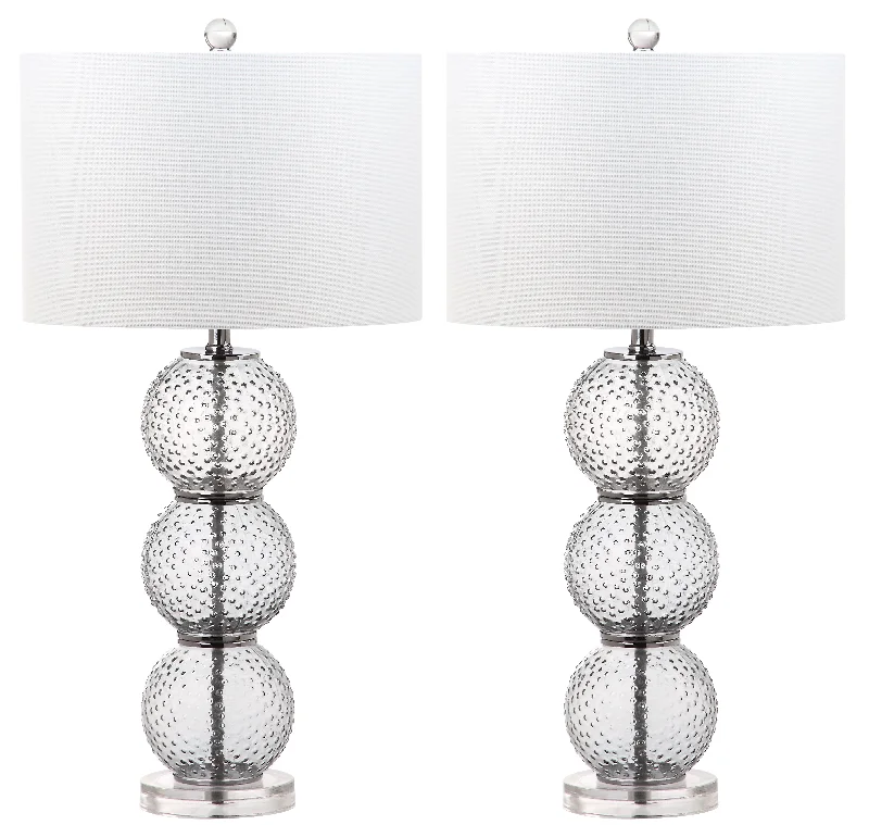 Safavieh Vega Robert 28.5 Inch H Glass Table Lamp 15" x 15" x 28.5" Grey