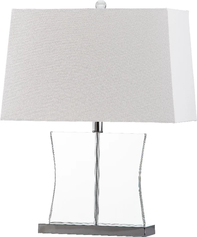 Safavieh Virginia 23.5 Inch H Crystal Table Lamp 18" x 9 " x 23.5" Clear