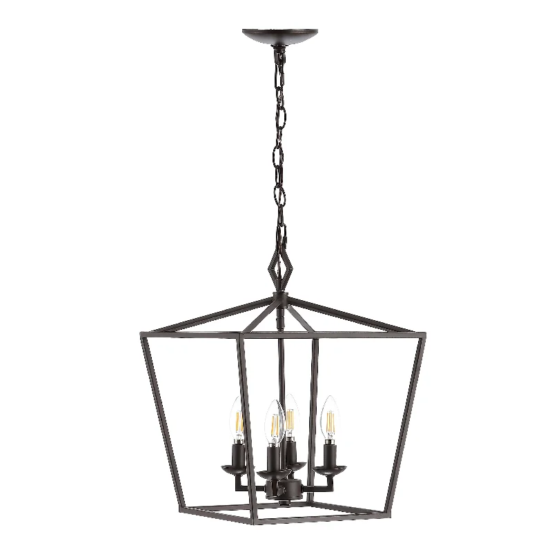 Safavieh Willa 4 Light Pendant 14" x 14" x 22 - 94" Black