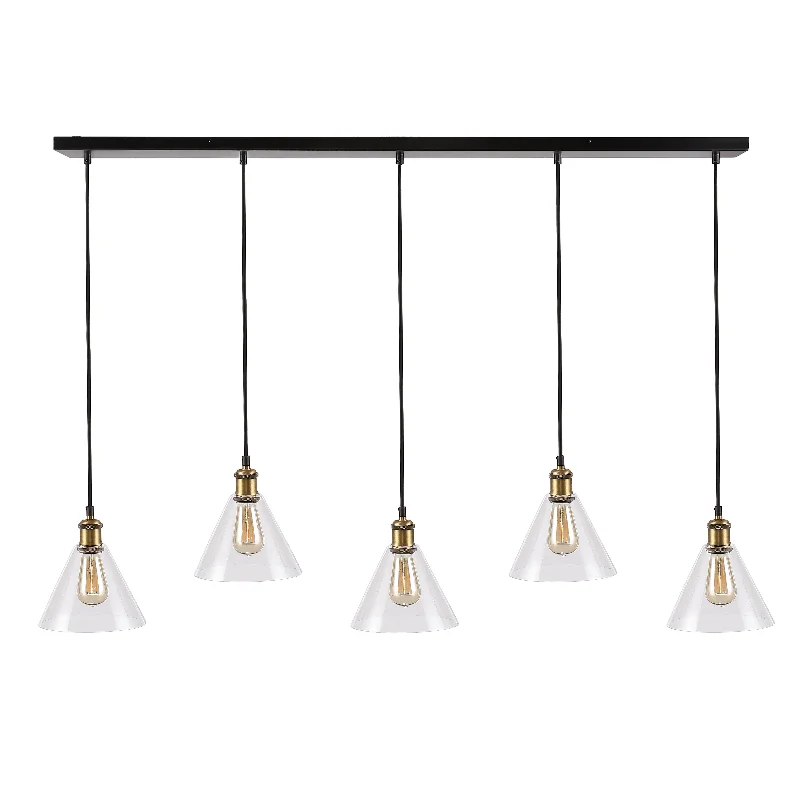 Safavieh Wynne Pendant 56.5" x 11.5" x 24 - 81" Black