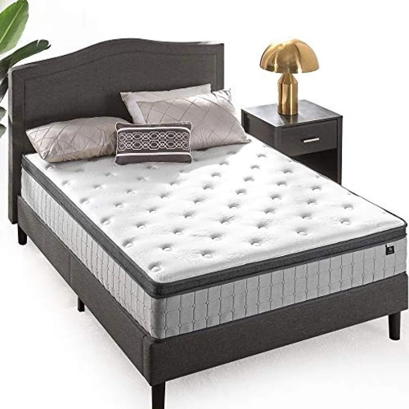 12 Inch Comfort Support Cooling Gel Hybrid Mattress, Tight Top Innerspring Mattress, Motion Isolating Pocket Springs