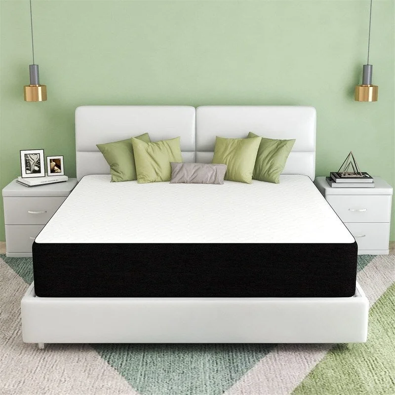 12 Inch Hybrid Memory Foam Mattress with Removable Fabric Cover