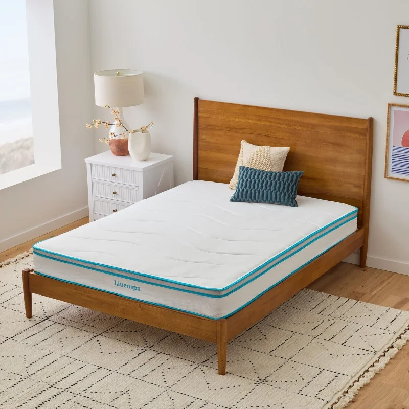 8 Inch Memory Foam and Spring Hybrid Mattress - Medium Firm Feel - Bed in a Box - Comfort and Adaptive Support -Queen Size