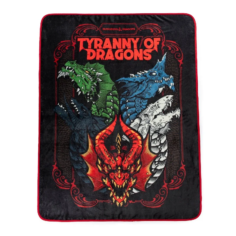 Dungeons & Dragons Black Tyranny of Dragons 46 x 60 Silk Touch Throw