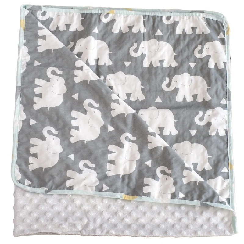 Indie Elephant Chenille Baby Blanket