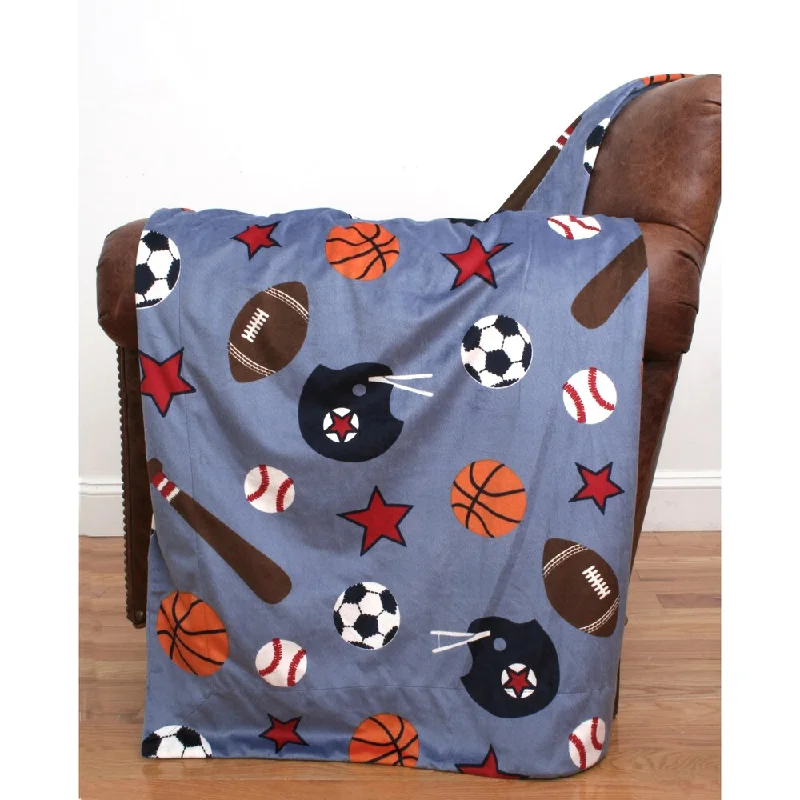 Kids Sports Microplush 44x60-inch Throw