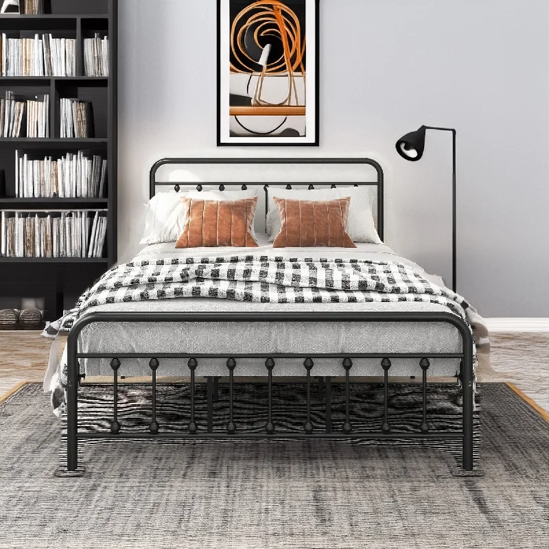 Metal Bed Frame Queen Size Platform