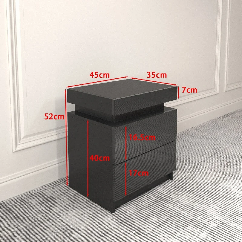 Modern bedside table with LED light