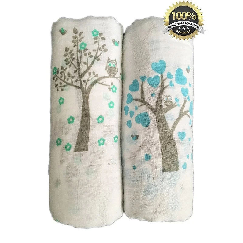 Muslin Swaddle Blankets 2 Pack