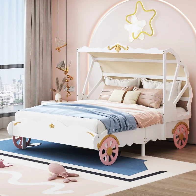 Pink Twin SizePrincess Carriage / Canopy Bed