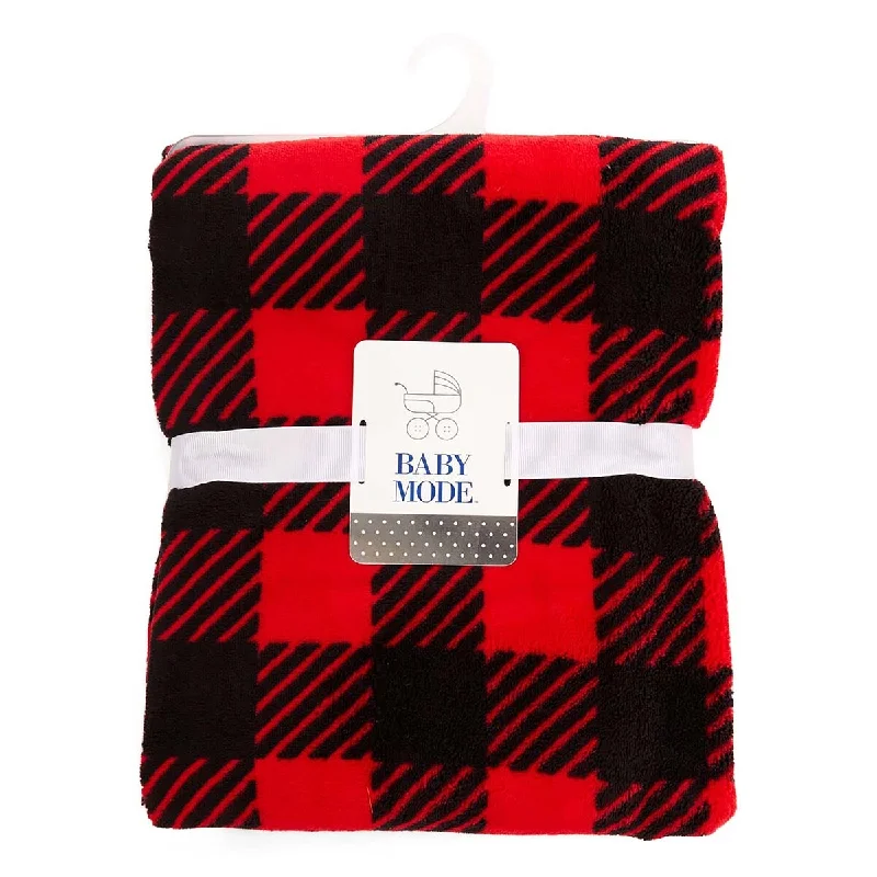 Plush Buffalo Plaid Baby Blanket