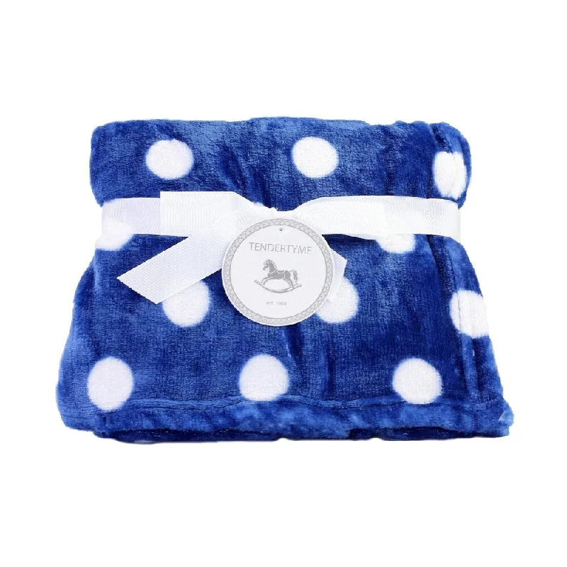 Plush Fleece Polka Dot Baby Blanket