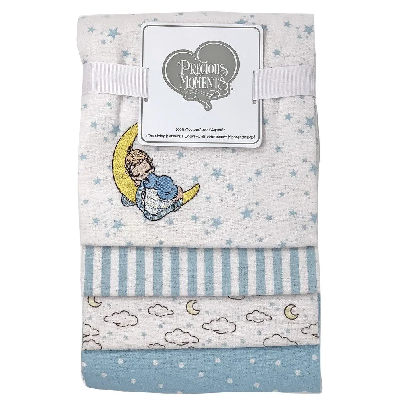 Precious Moments Applique 4 Piece Baby Receiving Blankets