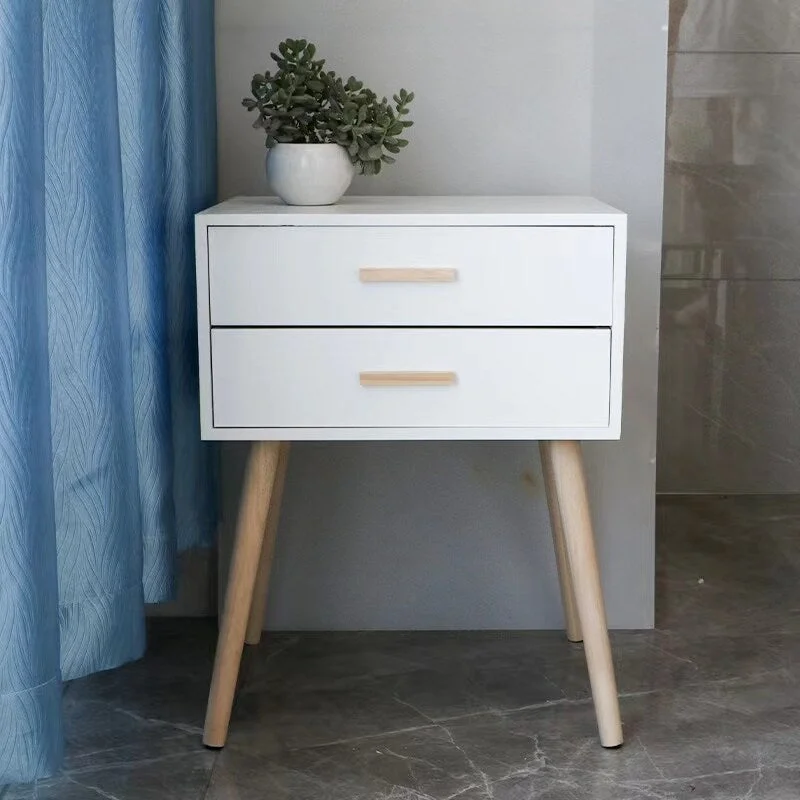 Stylish Storage Cabinet Dresser with 2 Drawers for Dormitory Bedroom, Bedroom Decorative Side Table, Wooden Nightstand