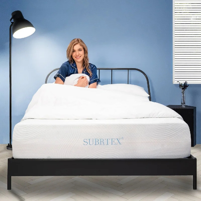 Subrtex 10-inch Gel-Infused Memory Foam Bed Mattress With Cover