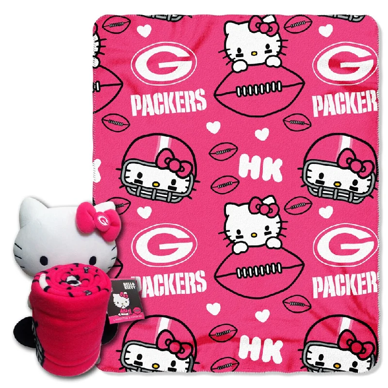 The Northwest Co COK 027 Packers Hello Kitty With Throw - Multi