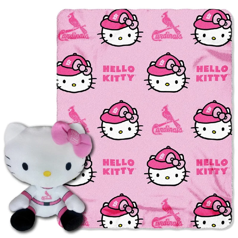 The Northwest Company Cardinals Hello Kitty Pink Polyester Throw - Multi