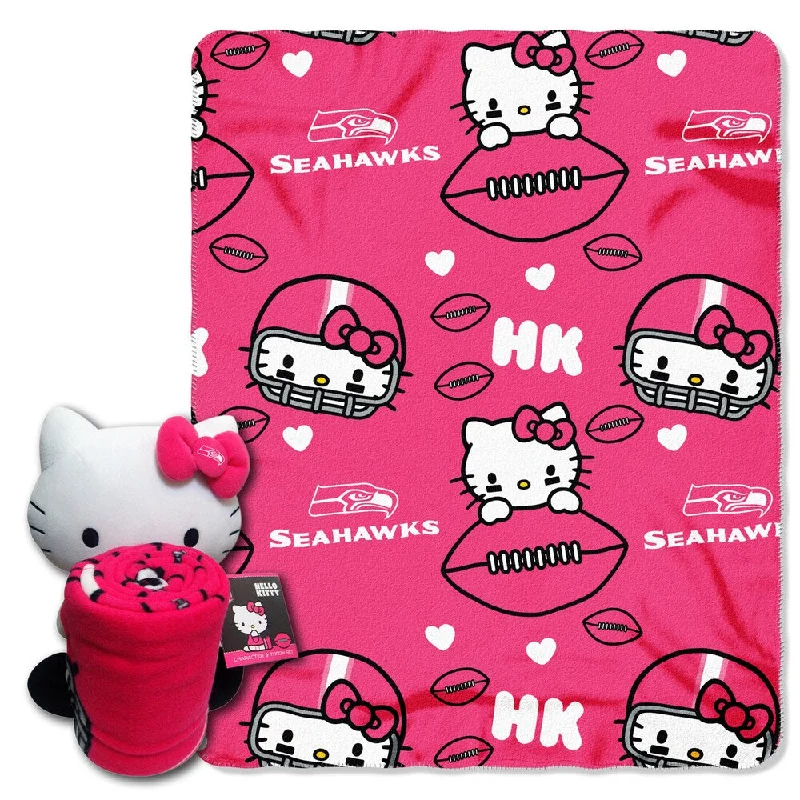 The Northwest Company COK 027 Seahawks Hello Kitty with Throw