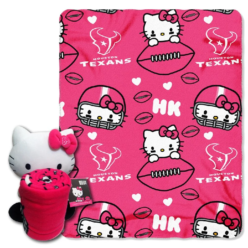 The Northwest Company Houston Texans Hello Kitty Pink Polyester Throw