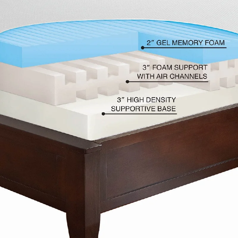 WHITE by Sarah Peyton 8-inch Queen-size Convection Cooled Gel Memory Foam Mattress