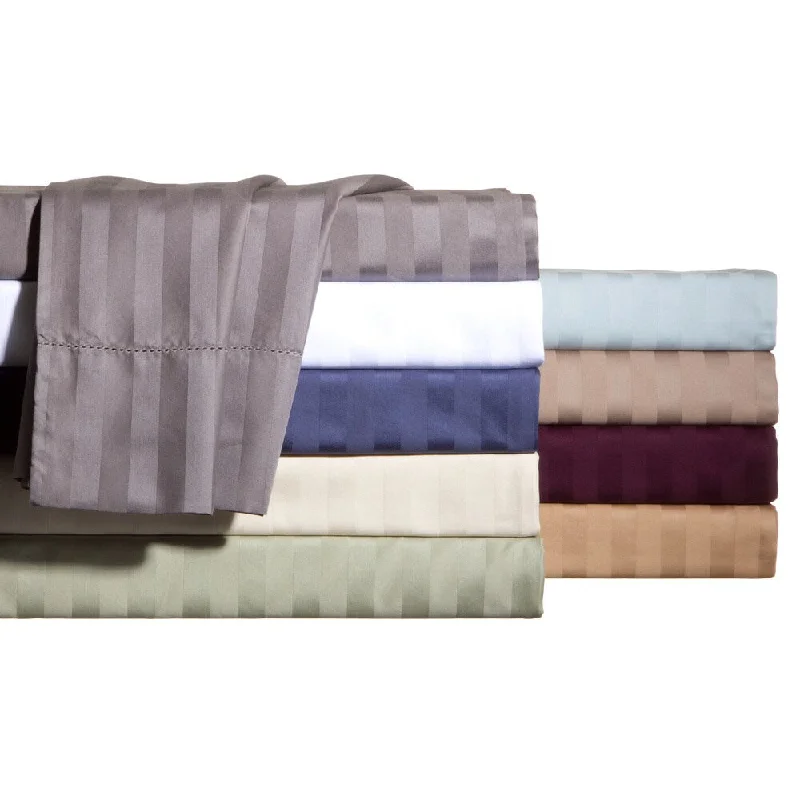 Andiamo Cotton 500 Thread Count Woven Stripe Sheet Set