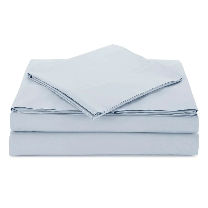 Atelier Martex Percale Full Powder Blue Sheet Set