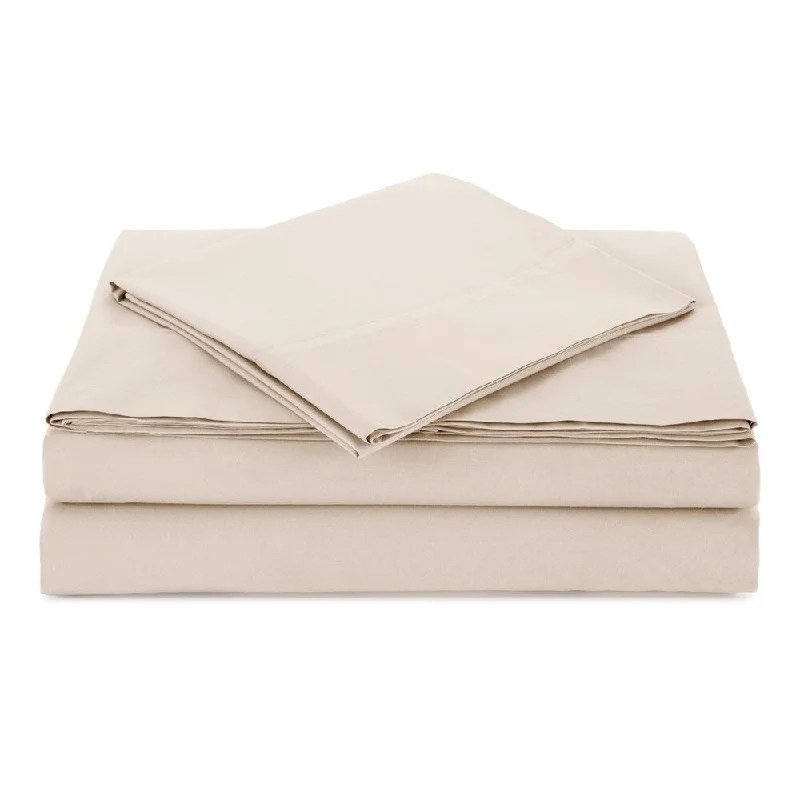 Atelier Martex Percale Twin Ivory Sheet Set