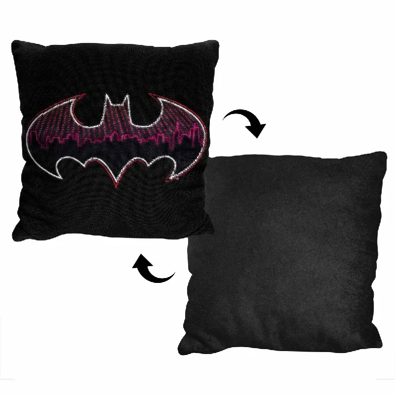 Batman Team Up Signal Jacquard Pillow - Black