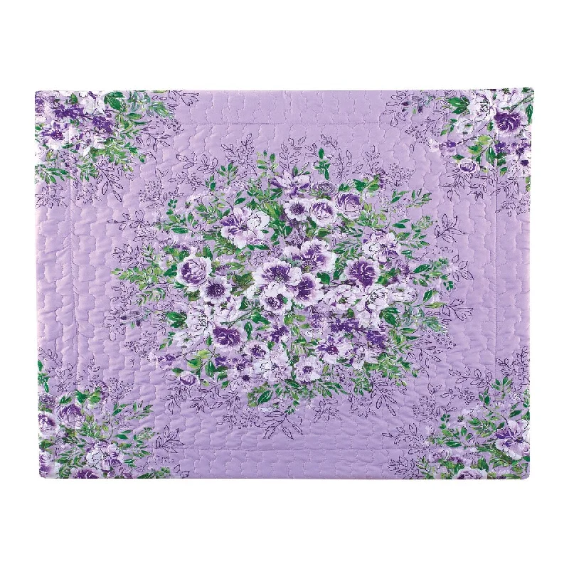 Charming Lavender & White Flower Clusters Floral Pillow Sham