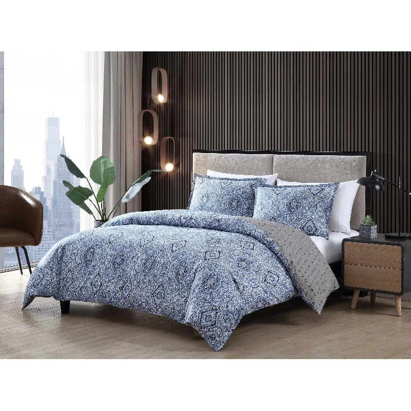 City Scene Milan Blue Comforter Set