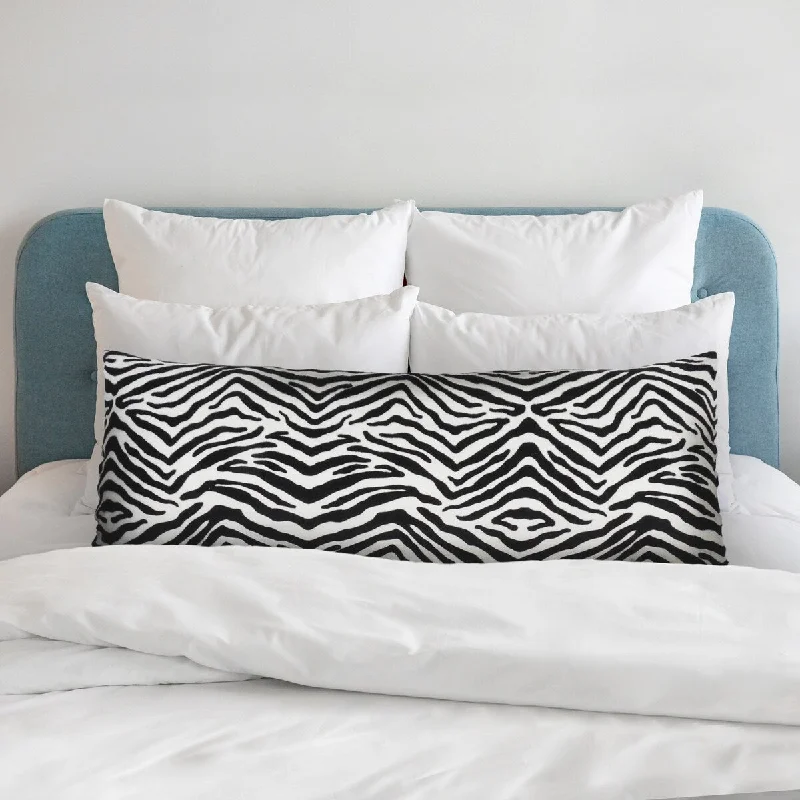 Cozy Classics Zebra Print Fleece Body Pillow Protector