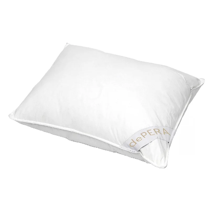 Depera Home Luxury Goose Down Queen Pillow - Medium - White