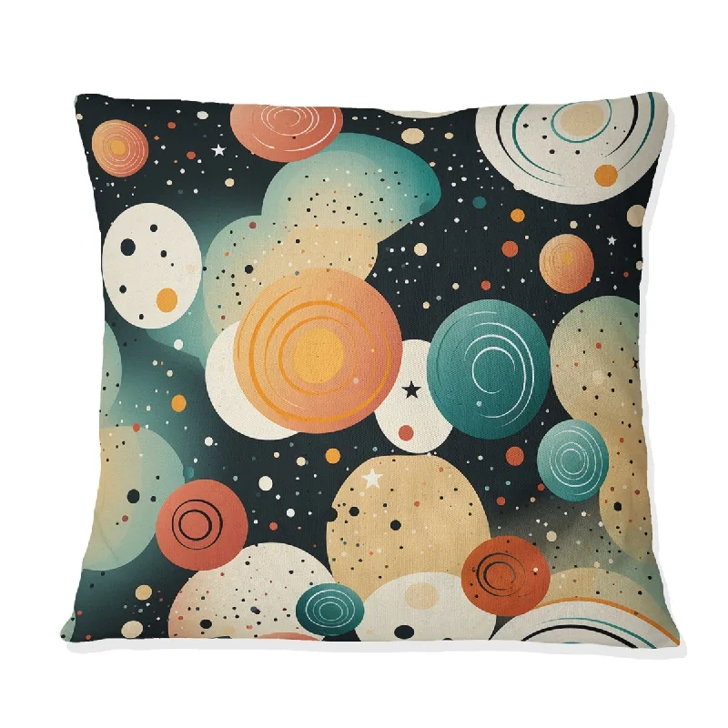 Designart "Cosmic Simplicity" Geometric Printed Throw Pillow