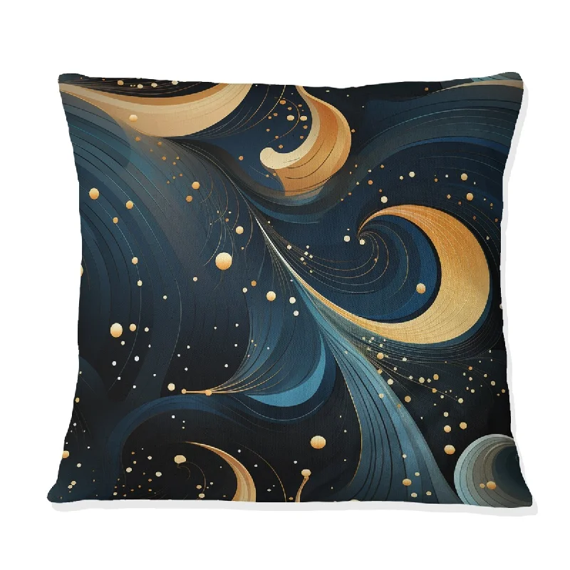 Designart "Cosmic Striped Radiance" Geometric Printed Throw Pillow