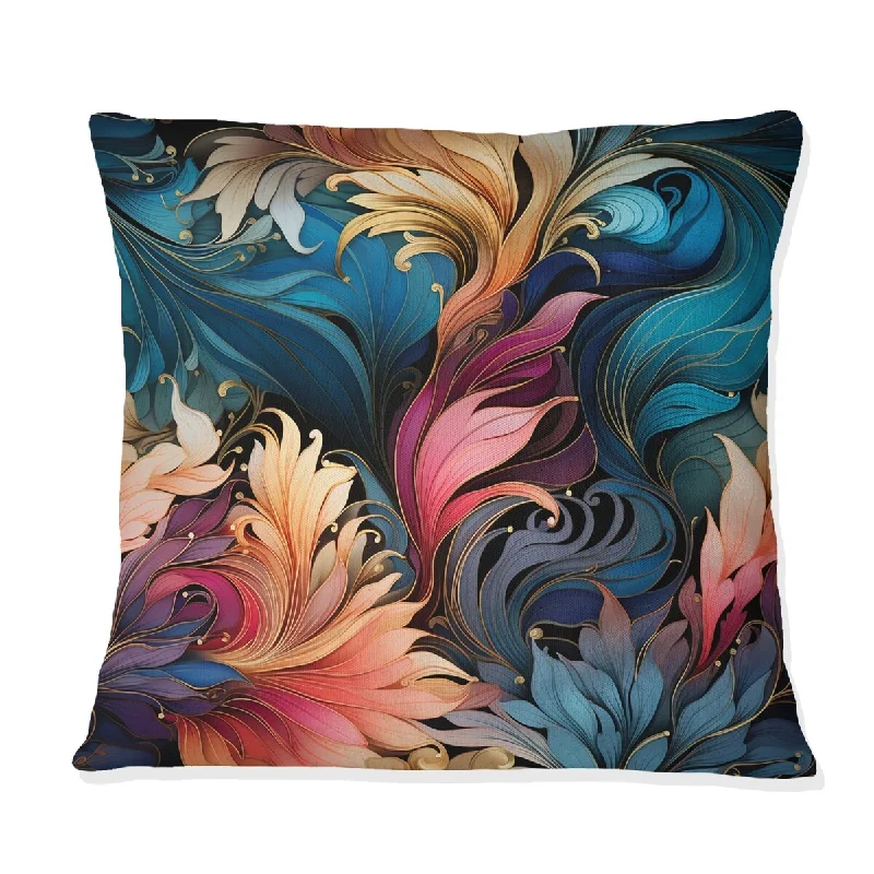 Designart "Ethereal Enchantment Paisley Pattern" Paisley Printed Throw Pillow