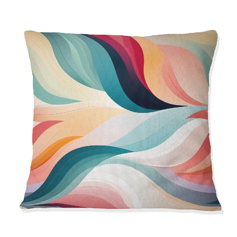 Designart "Modern Zen" Striped Printed Throw Pillow